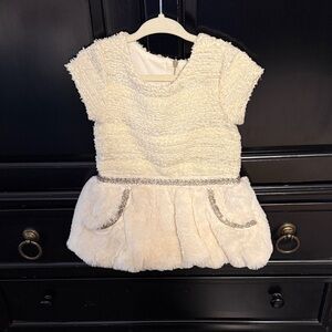 Elegant Cream Kids Formal Dress